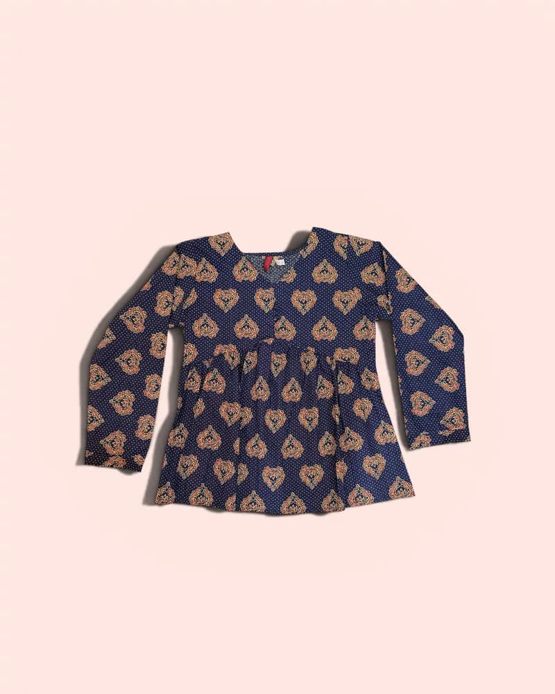 Boho Ethnic Print Long Sleeve Top